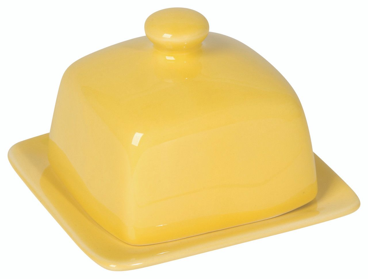 Butter Dish Square Yellow