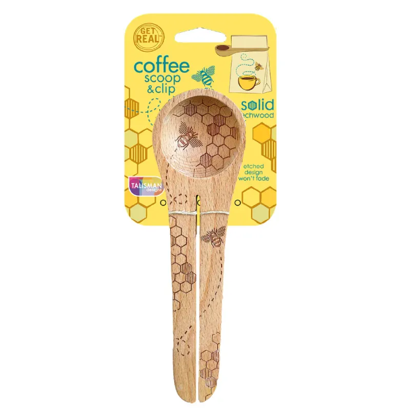 Coffee Scoop &amp; Clip - Bee