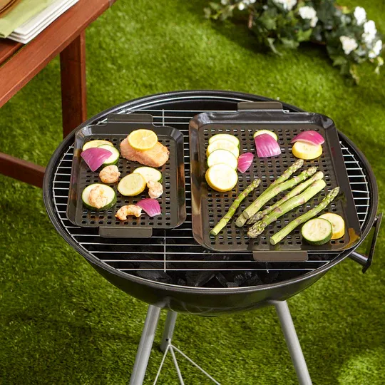 2pc Grill Topper Set