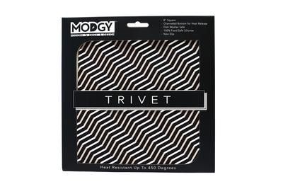 Giza-Black ZigZag Trivet