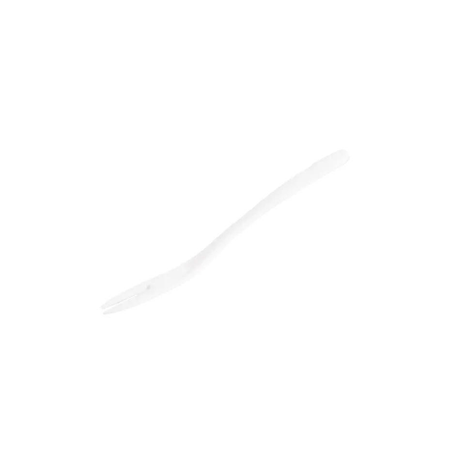 Melamine Mini Fork 7 3/4" White