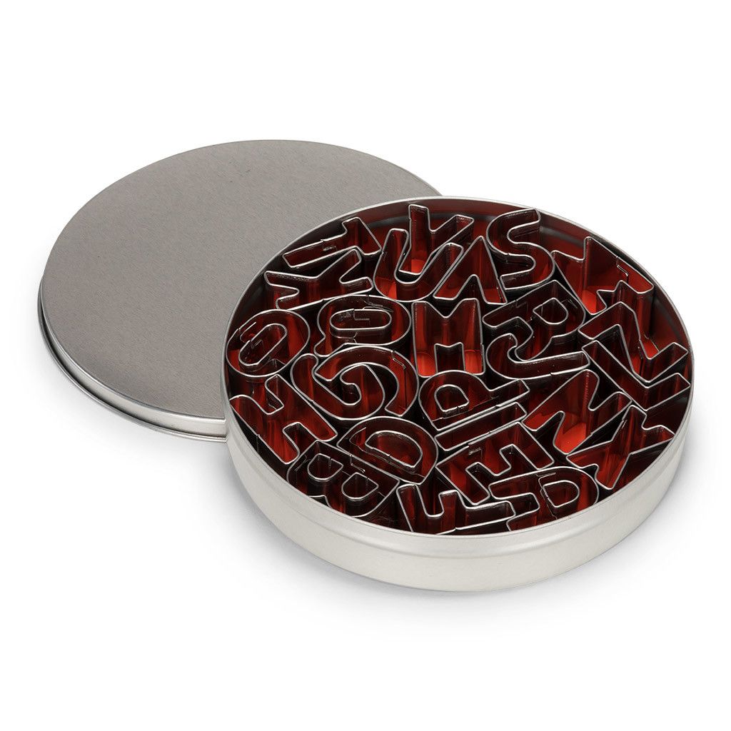 26pc ss Cookie Cutter Set in Tin