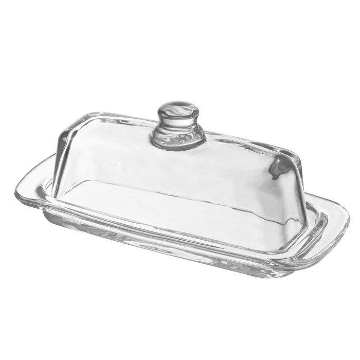 Butter Dish Clear Glass