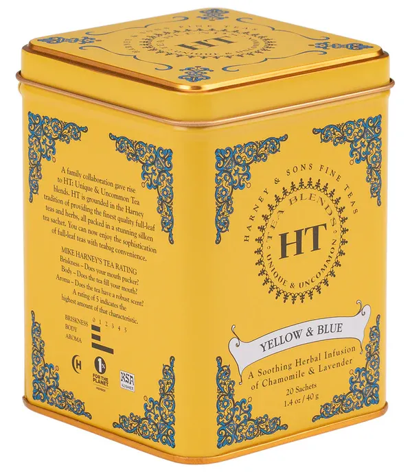 Yellow &amp; Blue in Tin