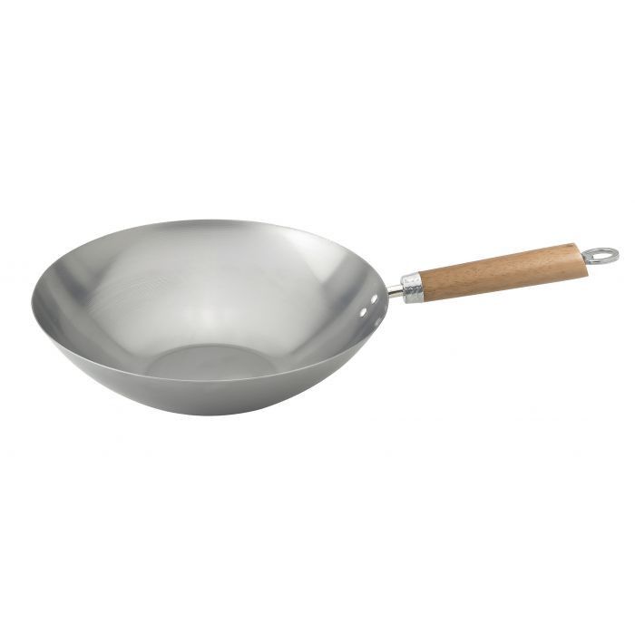 Helen's 12" Carbon Steel Wok Set