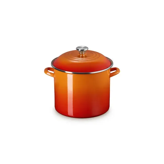 Enamel Steel Stockpot - Flame 10Qt