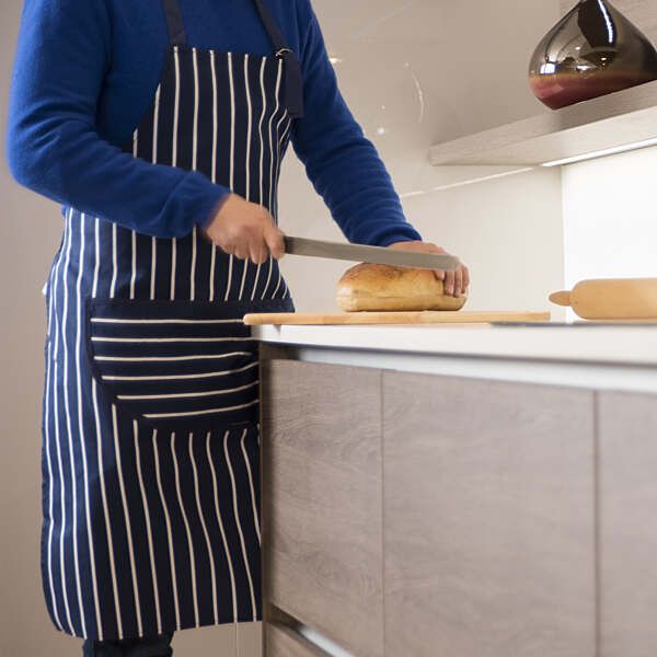 Butcher's Stripe Navy Apron