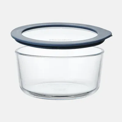 4 Cup Glass Round w/lid