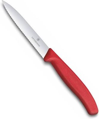 Victorinox 4" (Longer) Serrated Paring Red