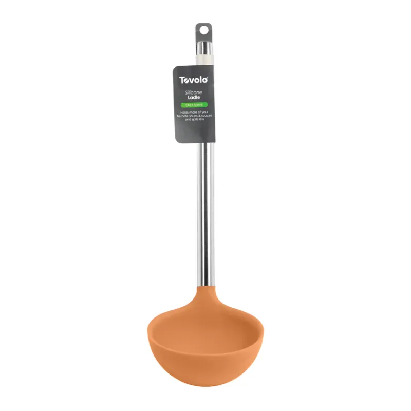 Silicone Ladle SS Handle Apricot
