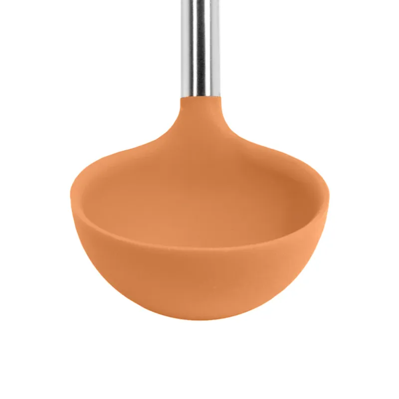Silicone Ladle SS Handle Apricot