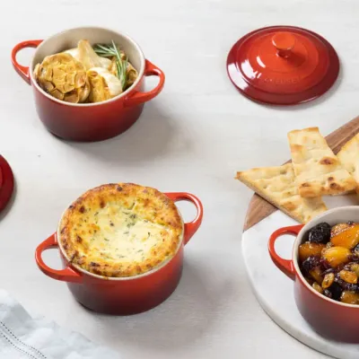 (Lg) Round Cocotte - Cerise 14oz