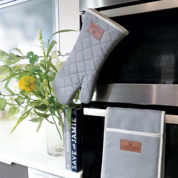Canvas Oven Glove Grey 