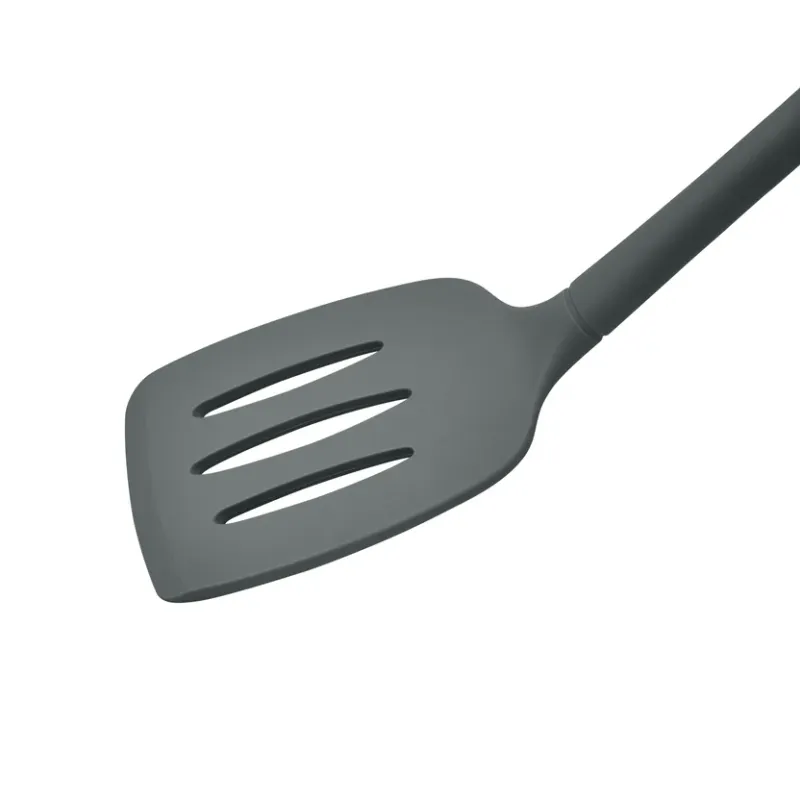 All-Silicone Slotted Turner - Charcoal
