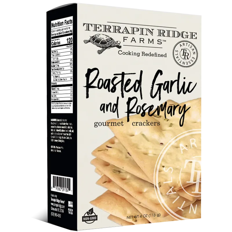Roasted Garlic &amp; Rosemary Crackers