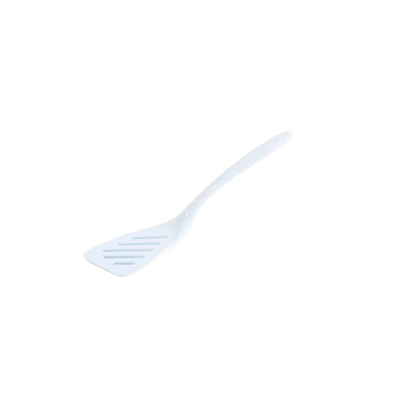 Melamine Mini Slotted Turner 7 1/8" White