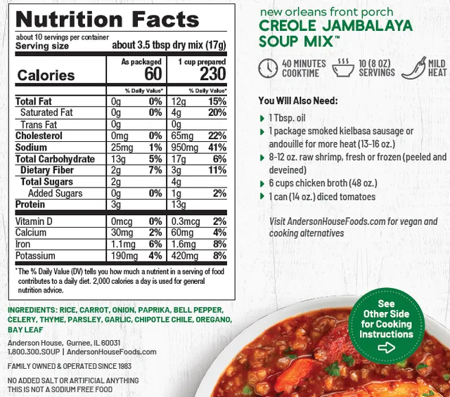 New Orleans Jambalaya Soup Mix