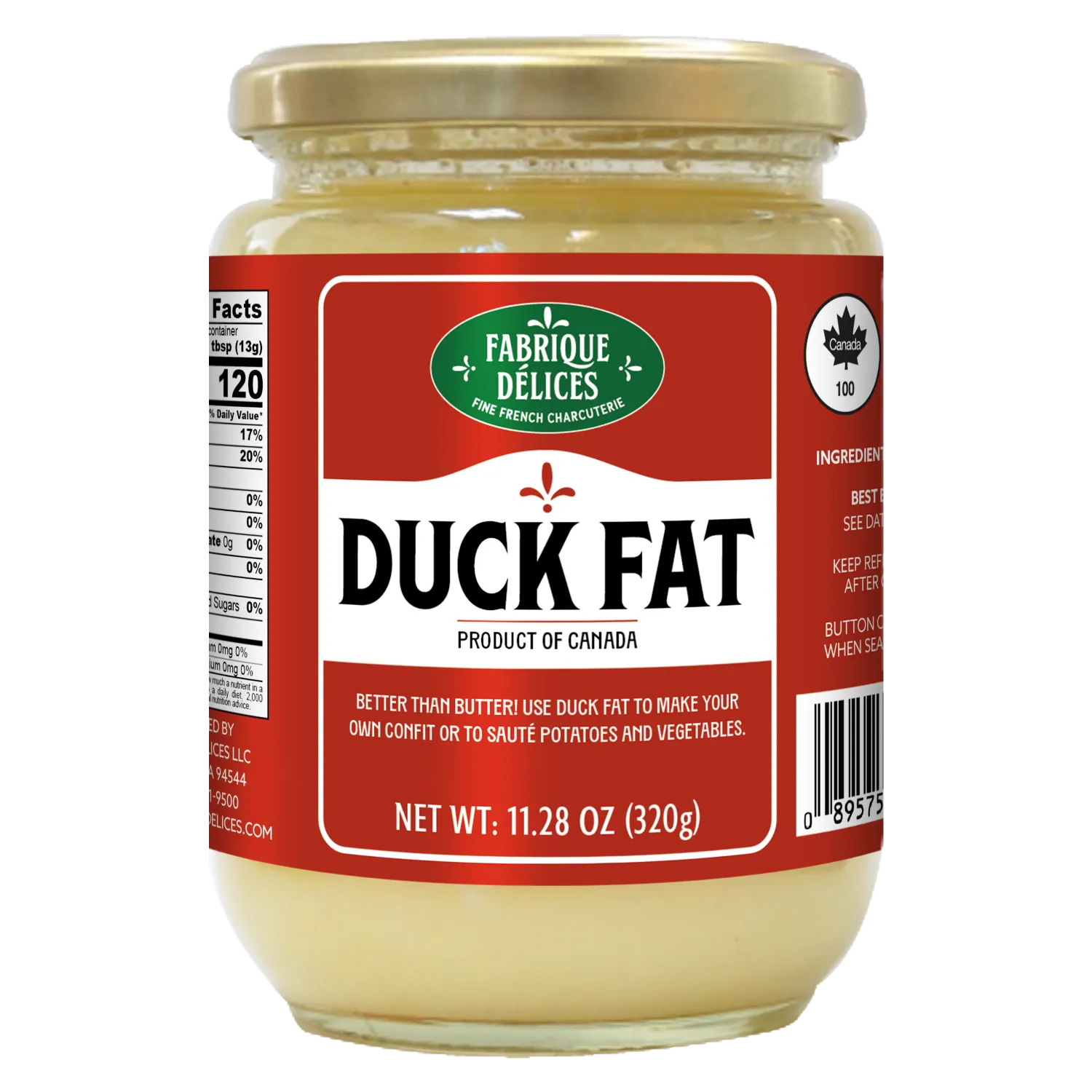 DUCK FAT IN GLASS JAR