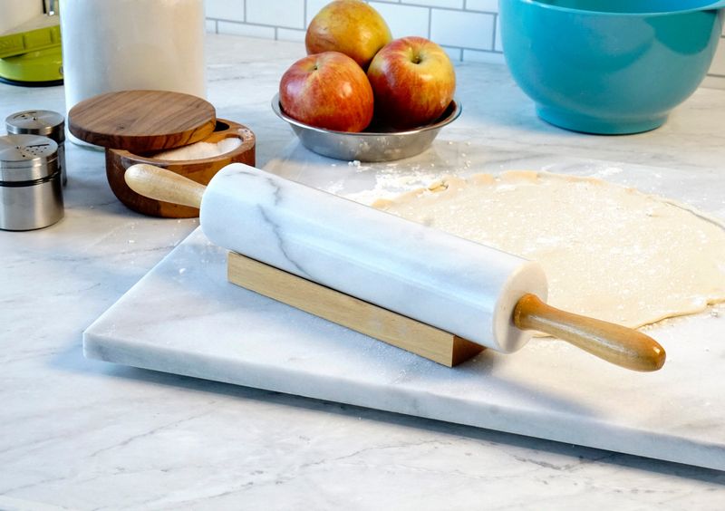 White Marble Rolling Pin