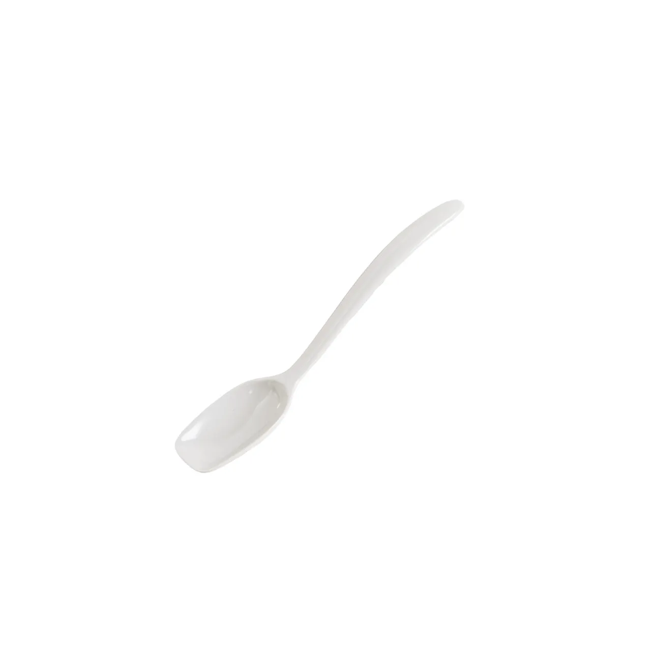 Melamine Mini Spoon 7 1/2" White
