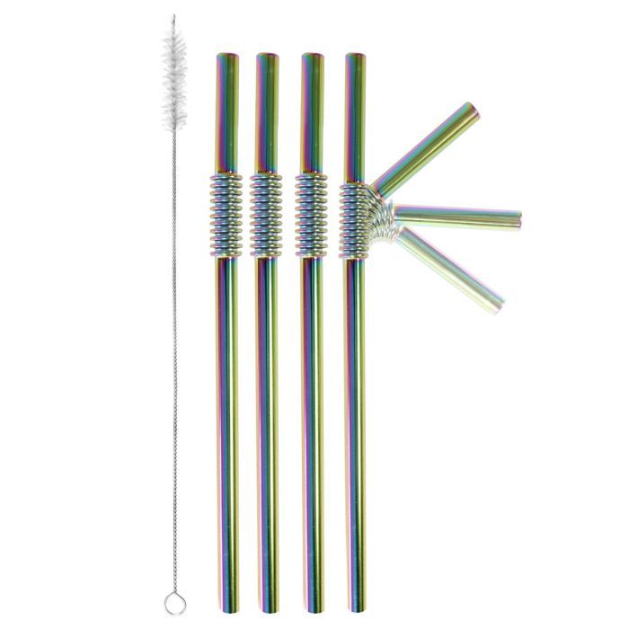 Turtleneck Straw Rainbow  s/4