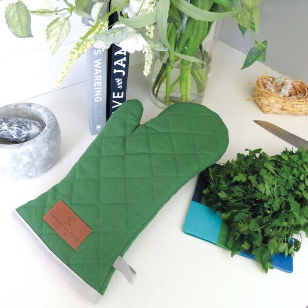 Canvas Oven Glove Green