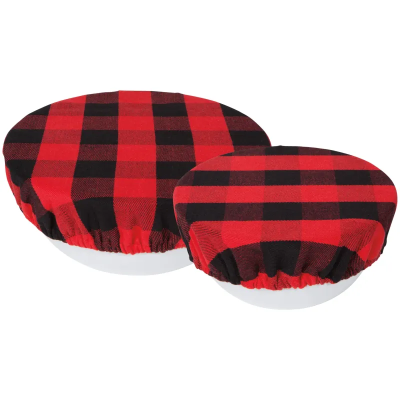 Bowl Cover Set/2 Red Buffalo