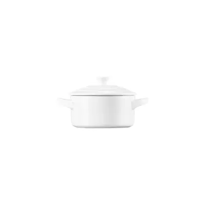 Mini Round Cocotte - White