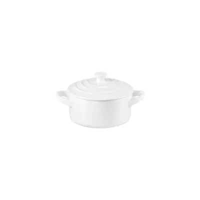Mini Round Cocotte - White