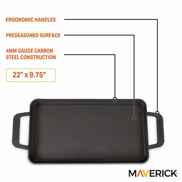 Carbon Steel Griddle 22"