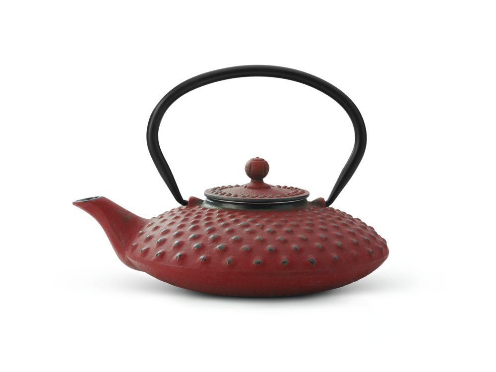 Xilin Cast Iron Teapot Red w/Base
