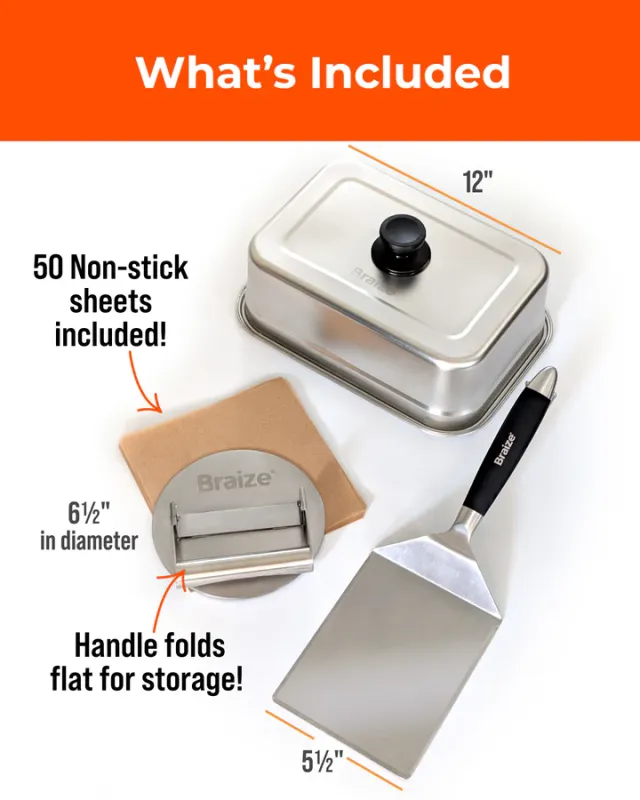 Burger Press Set w/Dome