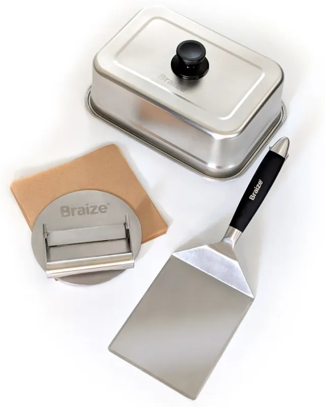 Burger Press Set w/Dome