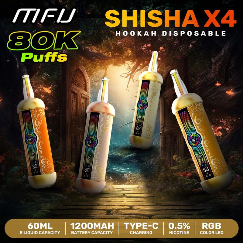 MFU SHISHA X4 Hookah Disposable | 80K Puffs