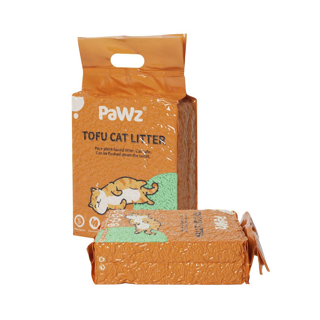 NNEIDS PaWz 2.5kg Tofu Cat Litter Clumping Green Tea x2