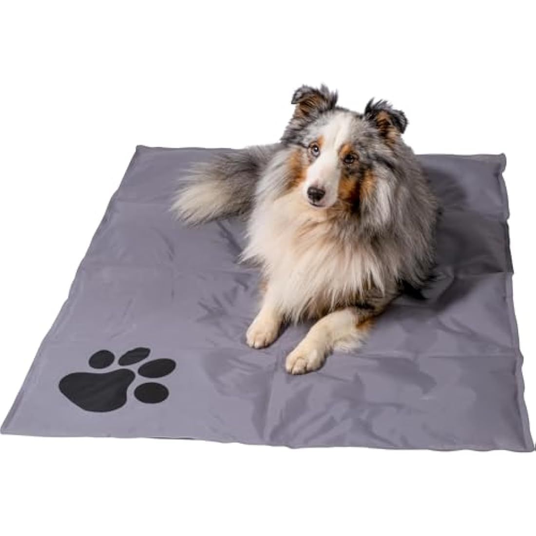 dobar® 60422 Cooling Mat for Dogs - Dog Cooling Mat for Dogs &amp; Cats - Self-Cooling Mat for Pets - Dog Blanket with Cold Gel Filling - Cooling Blanket - 99.5 x 70 cm - Grey