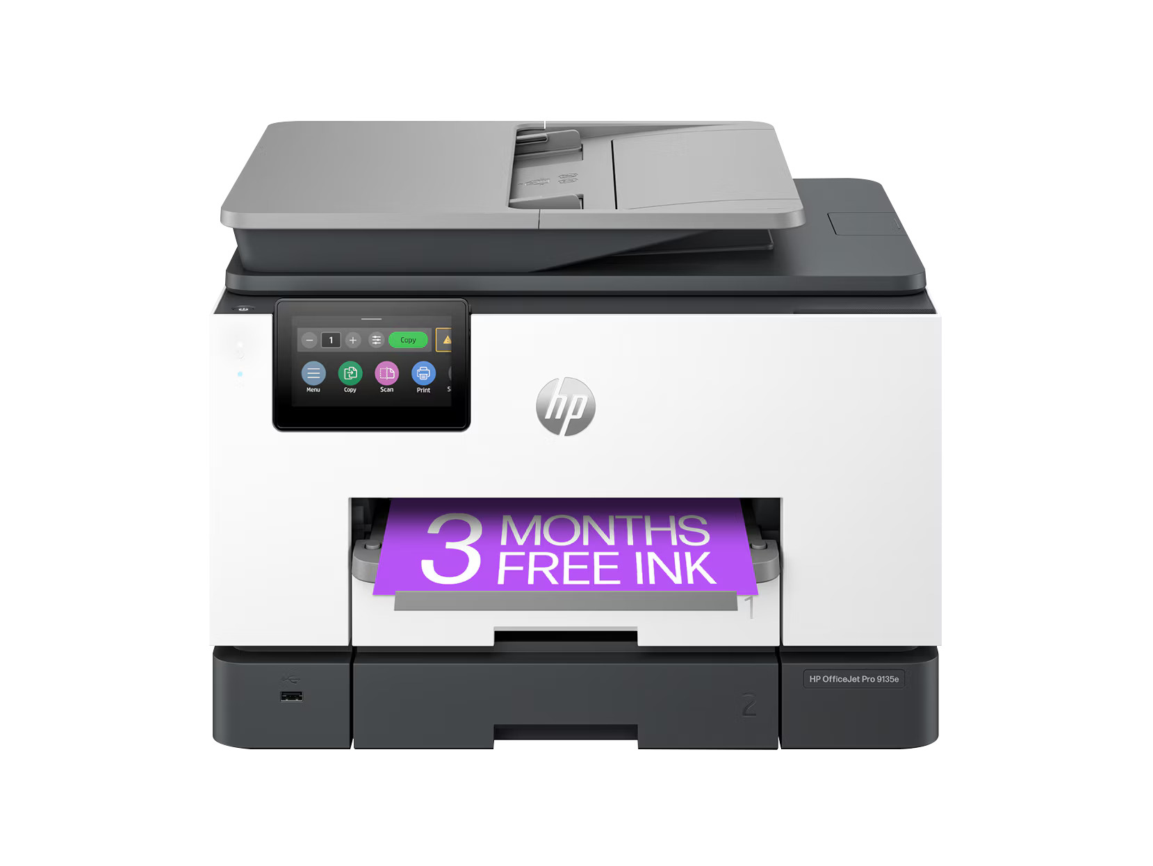 HP OfficeJet Pro 9135e Wireless All-in-One Printer with 3 Months of Instant Ink for free with HP+, AI-enabled