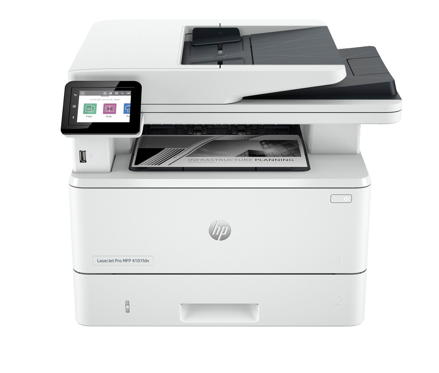 HP LaserJet Pro MFP 4101fdn Printer with Fax AI-capable