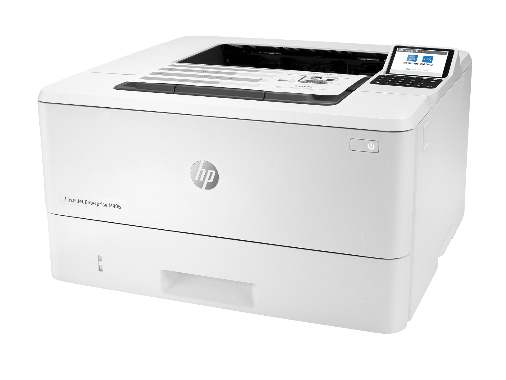HP LaserJet Enterprise M406dn Monochrome Laser Printer view 3