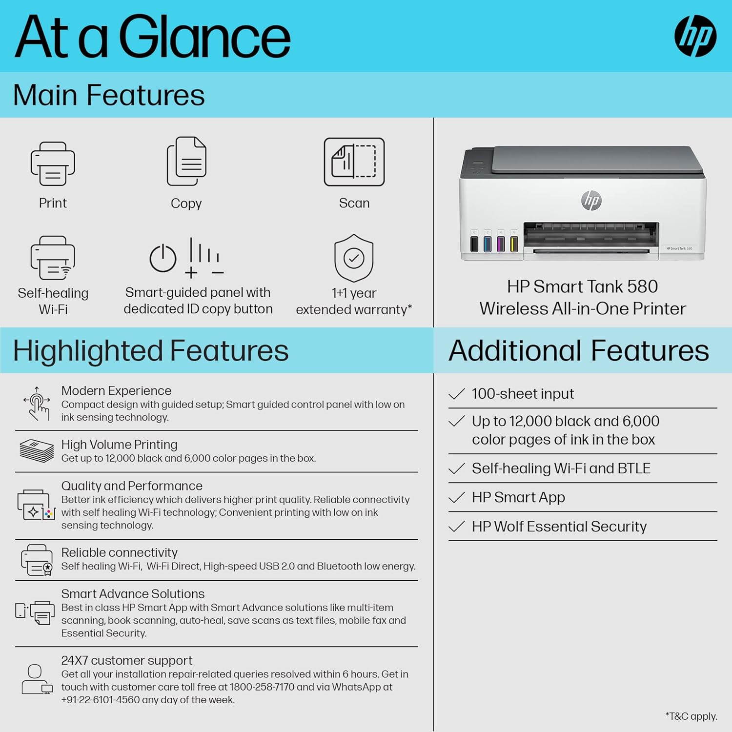 HP Smart Tank 580 Wireless All-in-One Ink Tank Printer view 6