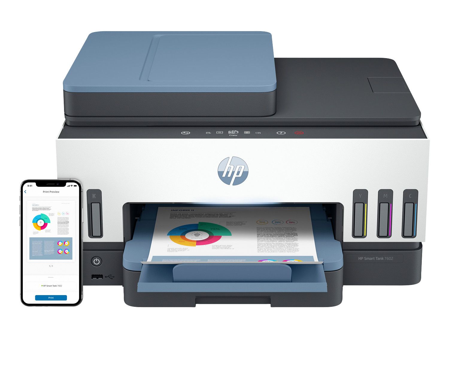 HP Smart Tank 7602 Wireless All-in-One Ink Tank Printer — Refurbished Ink Tank