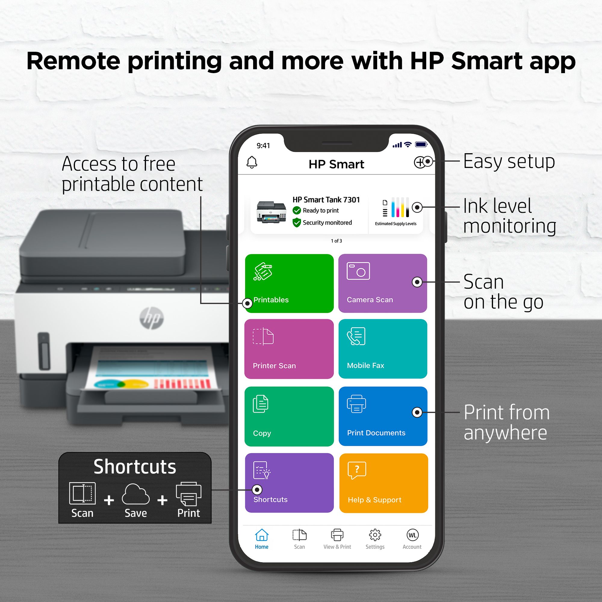 HP Smart Tank 7301 Wireless All-in-One Ink Tank Printer view 6