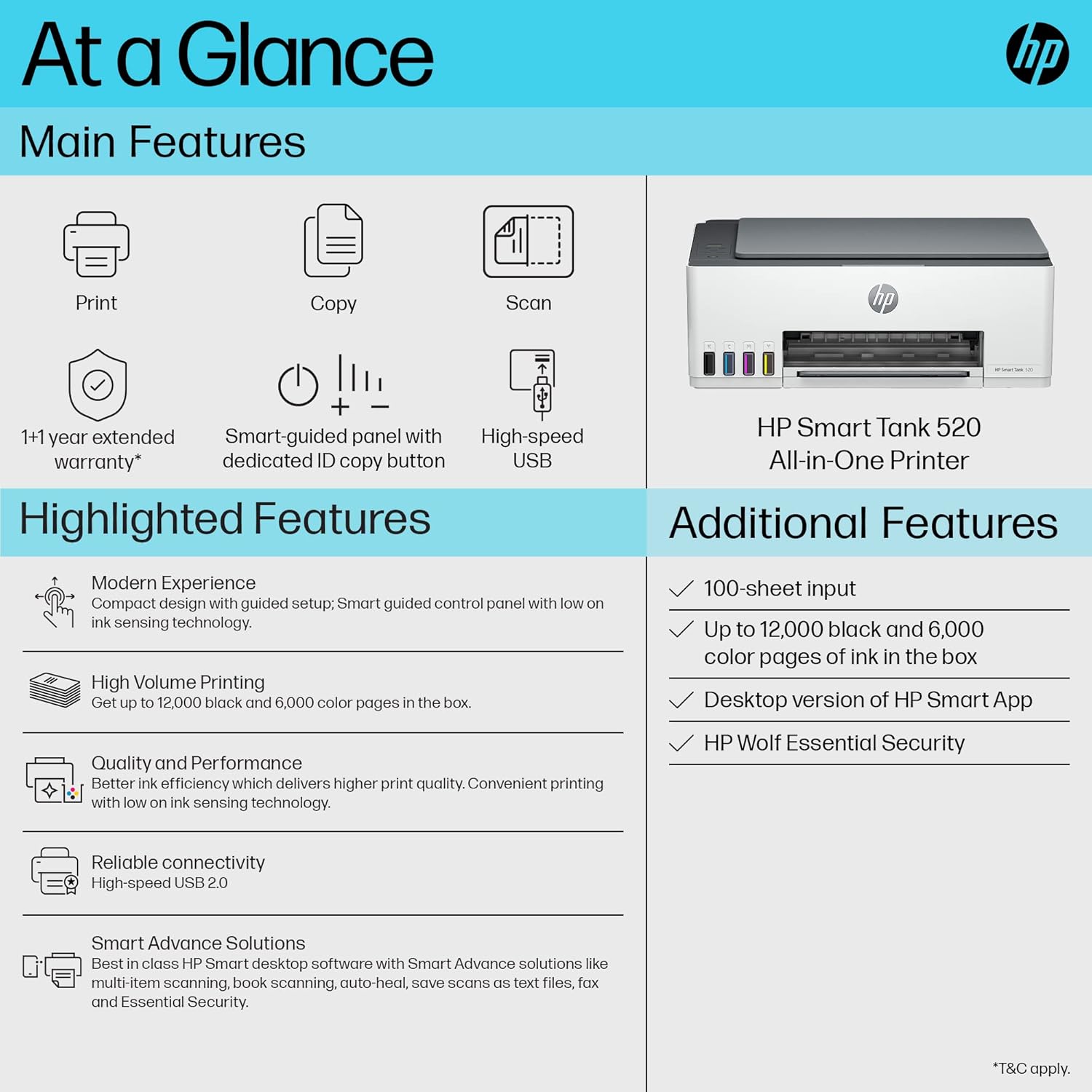 HP Smart Tank 520 Wireless All-in-One Ink Tank Printer view 5