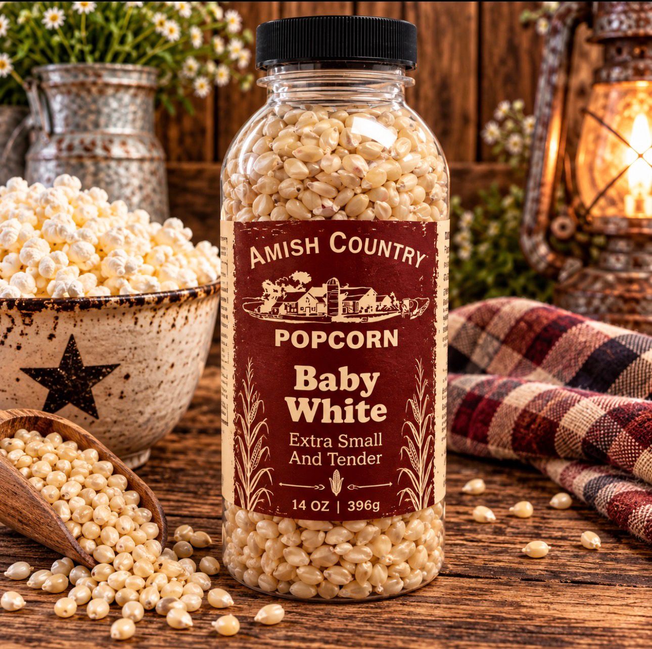 Baby white Amish Country Popcorn