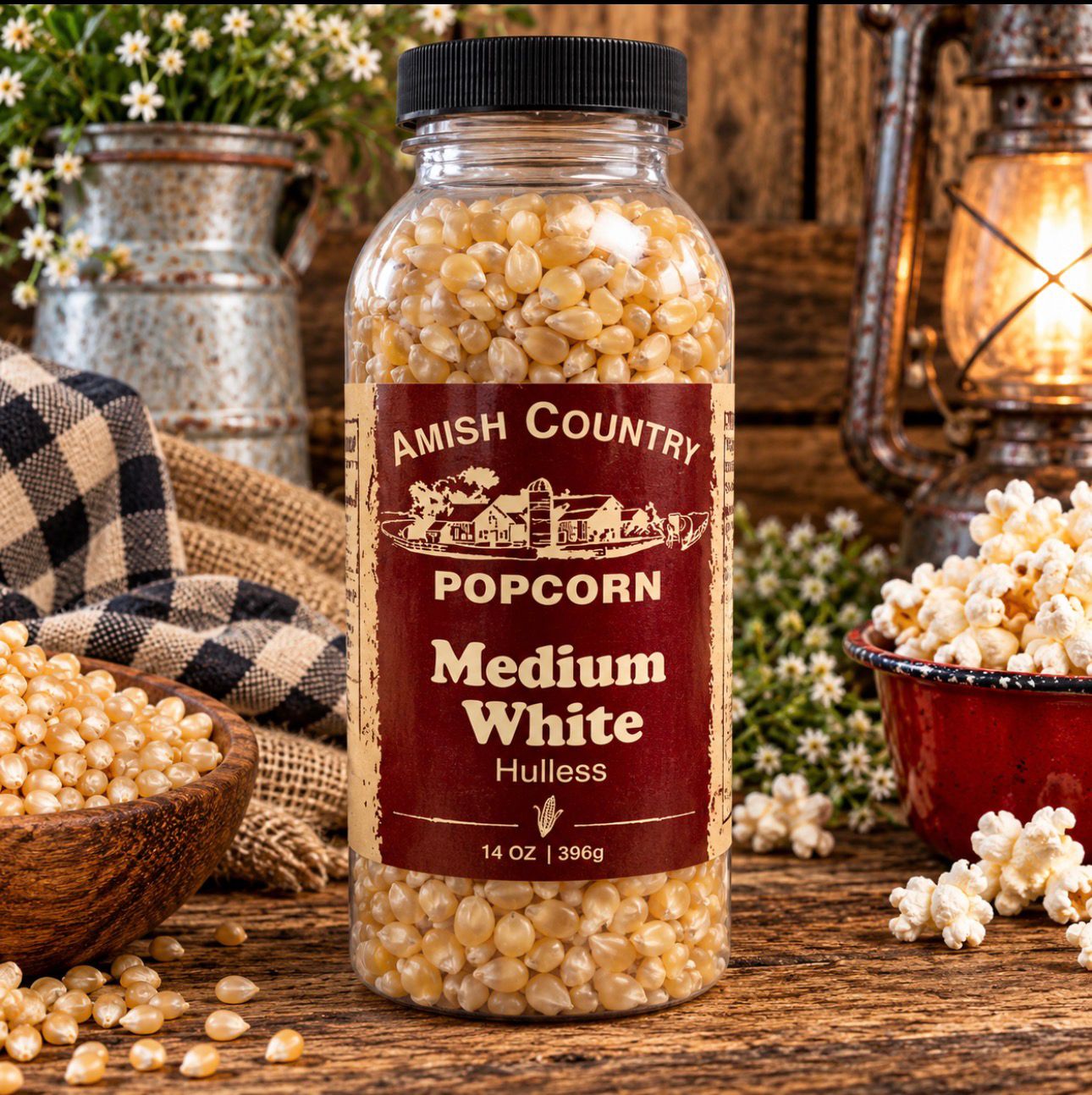 Medium white Amish Country Popcorn