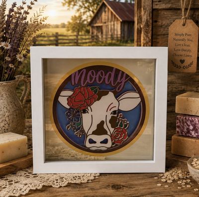 Highland Cow Shadow Box