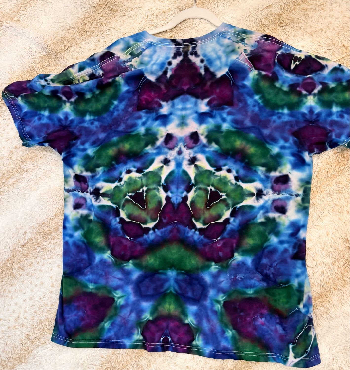 Tie Dye Blue Gold Mandala XL