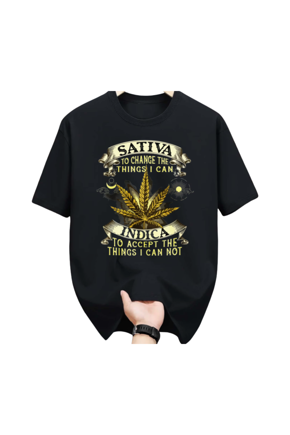 100% Cotton T-Shirt – Sativa / Indica Statement