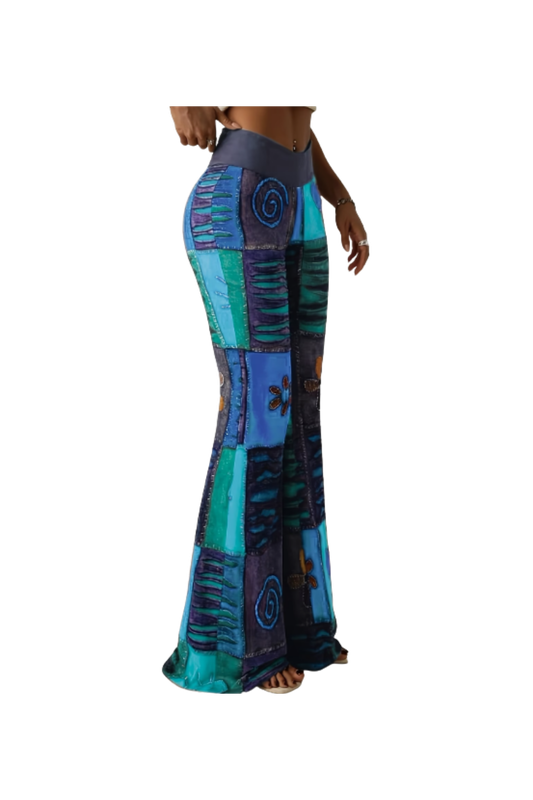 Lingshan Lace Patchwork Flared Pants – Flower Power Women Fashion