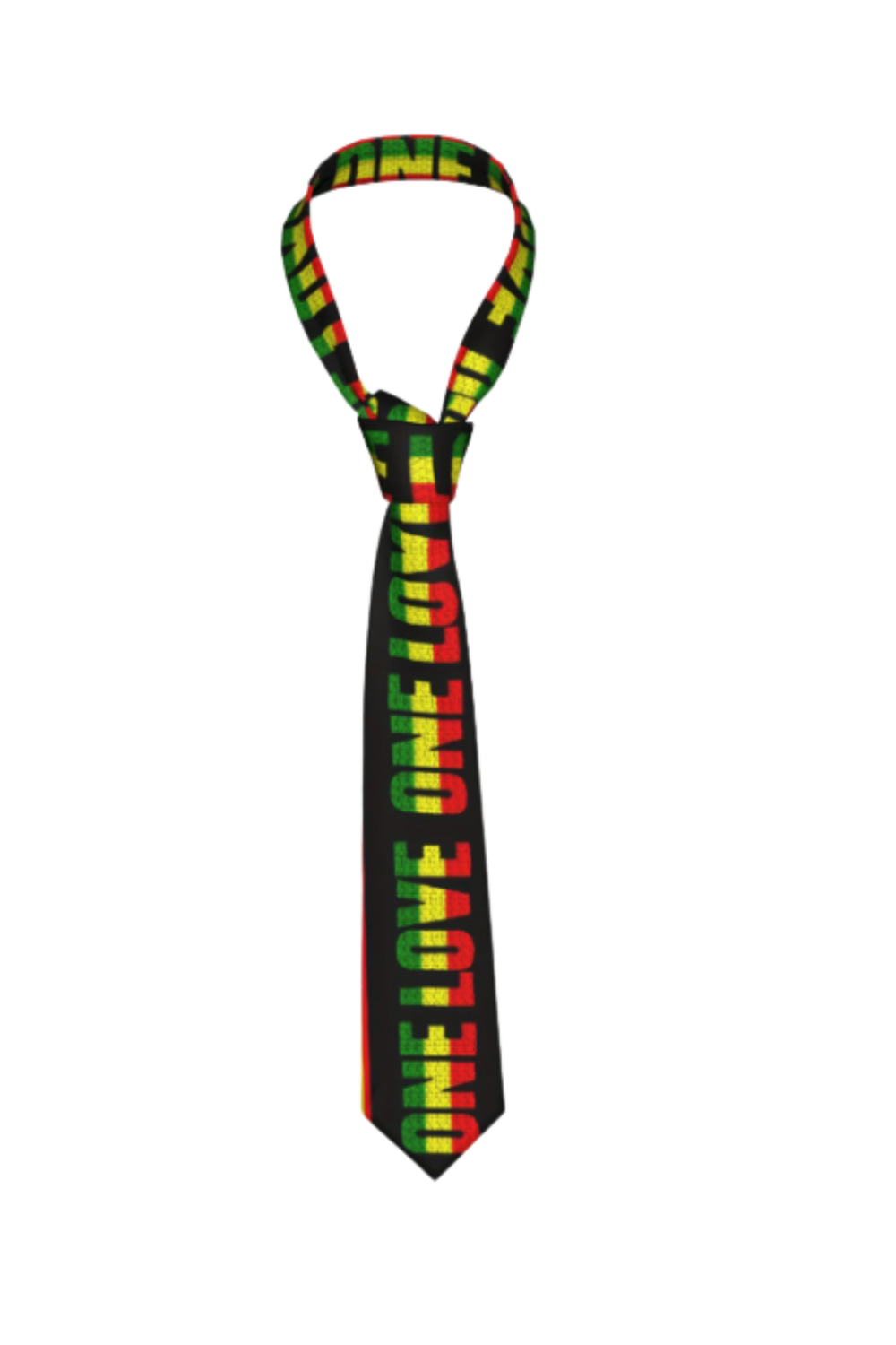 One Love Jamaica Tie – Reggae Style Woven Polyester Neck Tie